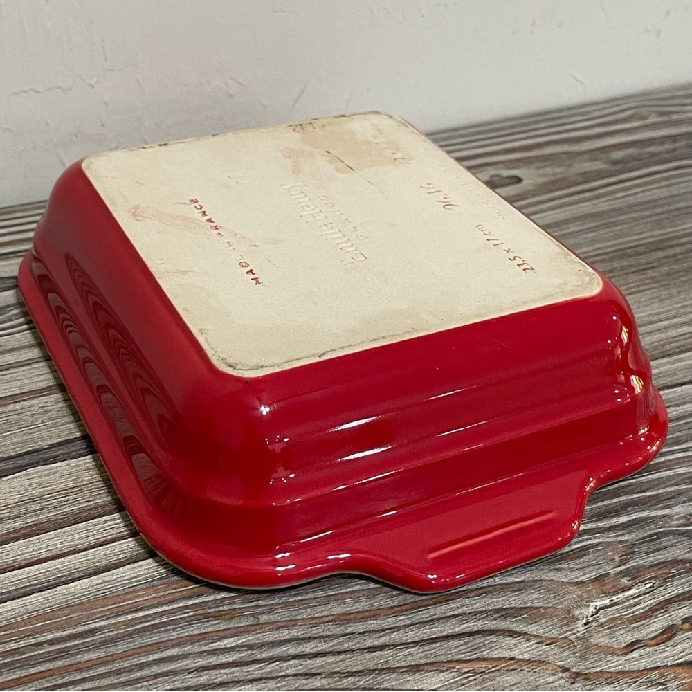 Emile Henry France Modern Classics Ceramic Rectangular Baking Dish Red 9.2"x6.7" - Picture 14 of 17